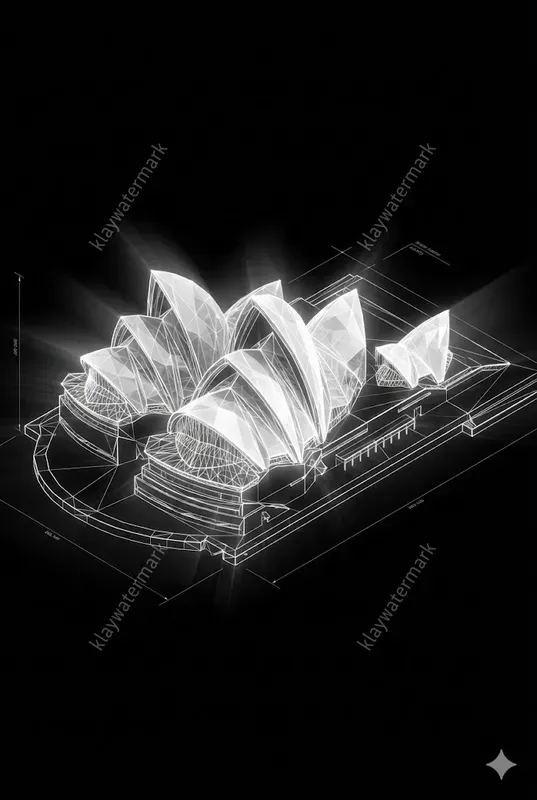 Neon Lowpoly Wireframe Landmarks