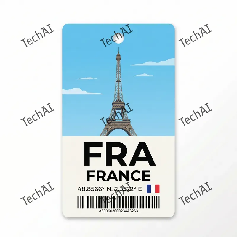 Minimalist Vector Travel Luggage Tags