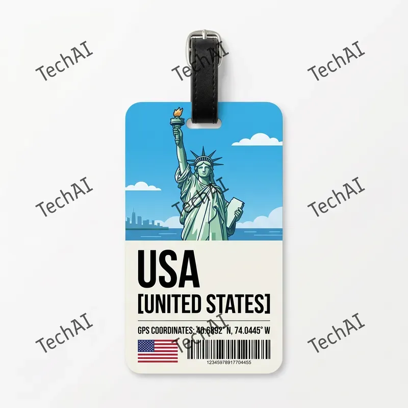 Minimalist Vector Travel Luggage Tags