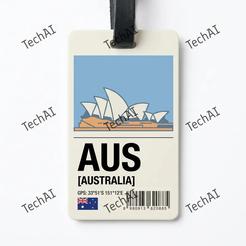 Minimalist Vector Travel Luggage Tags