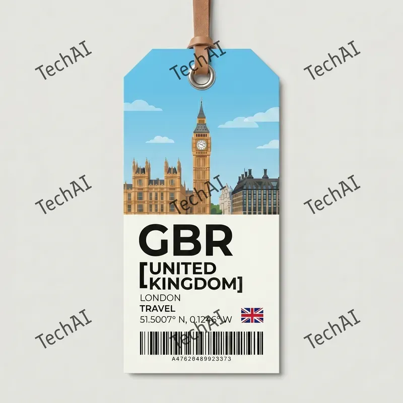 Minimalist Vector Travel Luggage Tags
