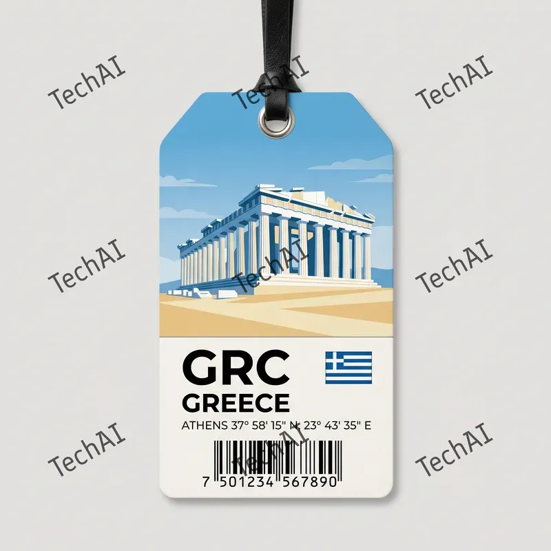 Minimalist Vector Travel Luggage Tags
