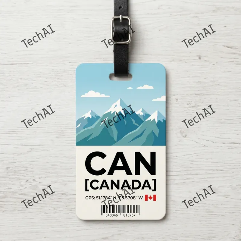 Minimalist Vector Travel Luggage Tags