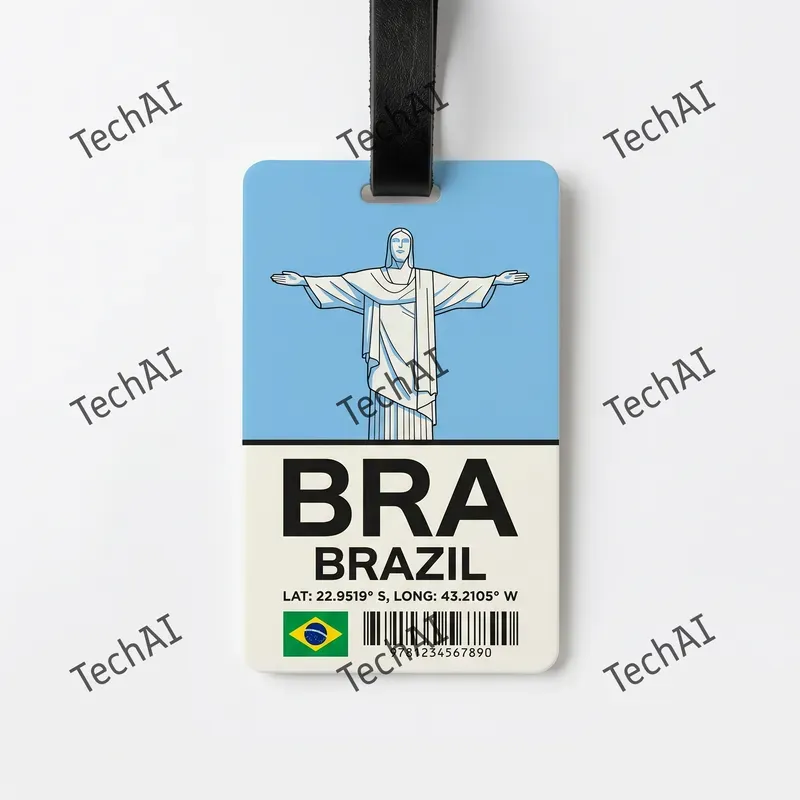 Minimalist Vector Travel Luggage Tags