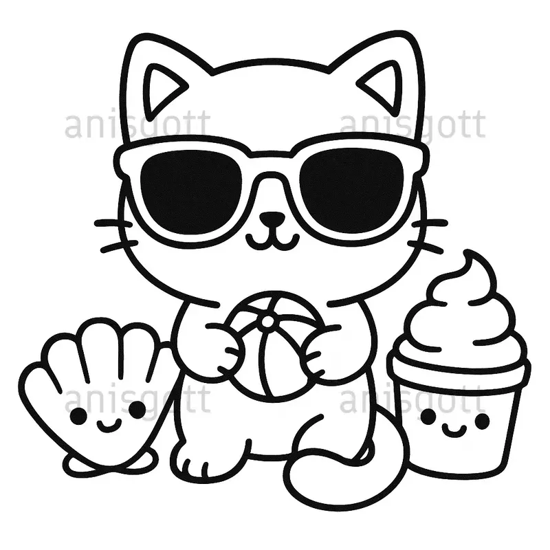 Bold And Easy Fun Summer Coloring Pages