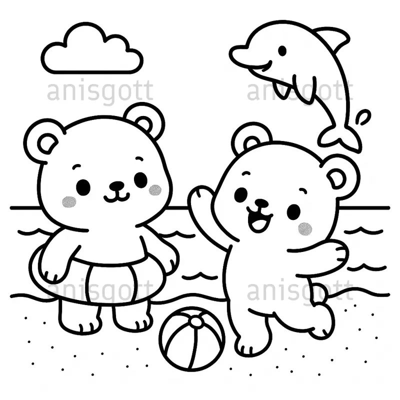 Bold And Easy Fun Summer Coloring Pages