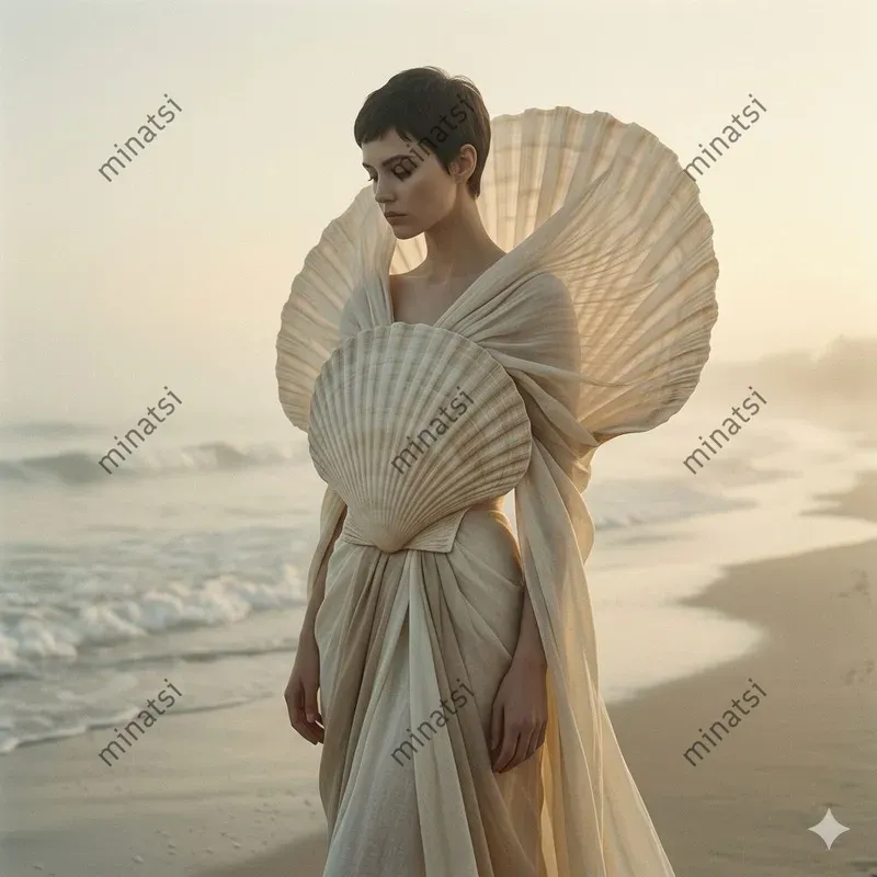 Surrealist Shell Editorial Portraits