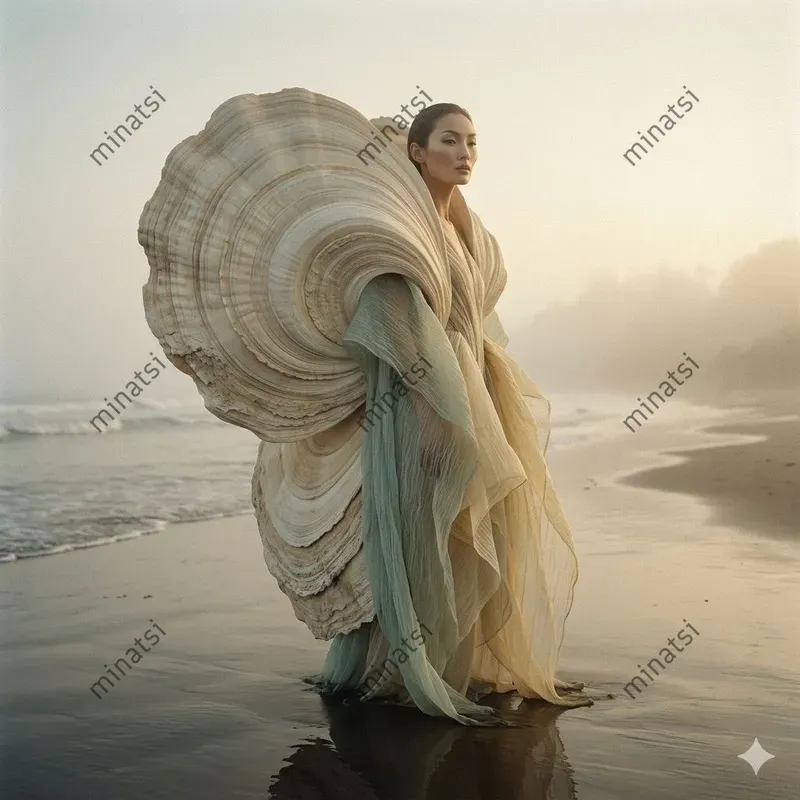 Surrealist Shell Editorial Portraits