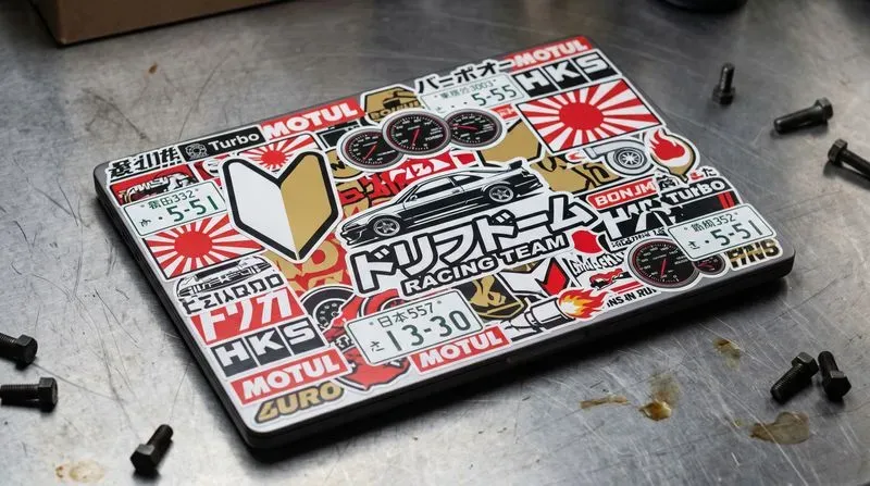 Sticker Bomb Laptop Photography