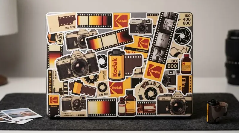 Sticker Bomb Laptop Photography