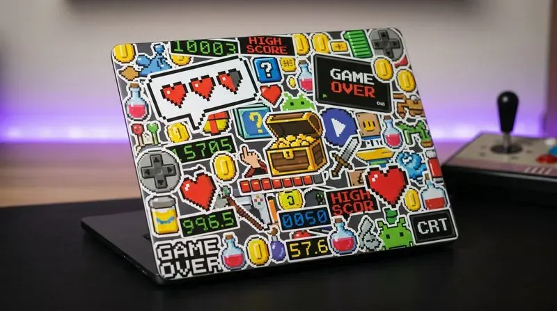 Sticker Bomb Laptop Photography
