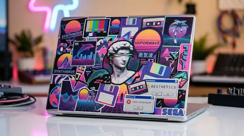 Sticker Bomb Laptop Photography