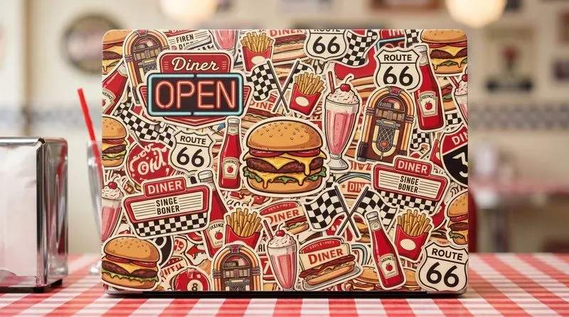 Sticker Bomb Laptop Photography