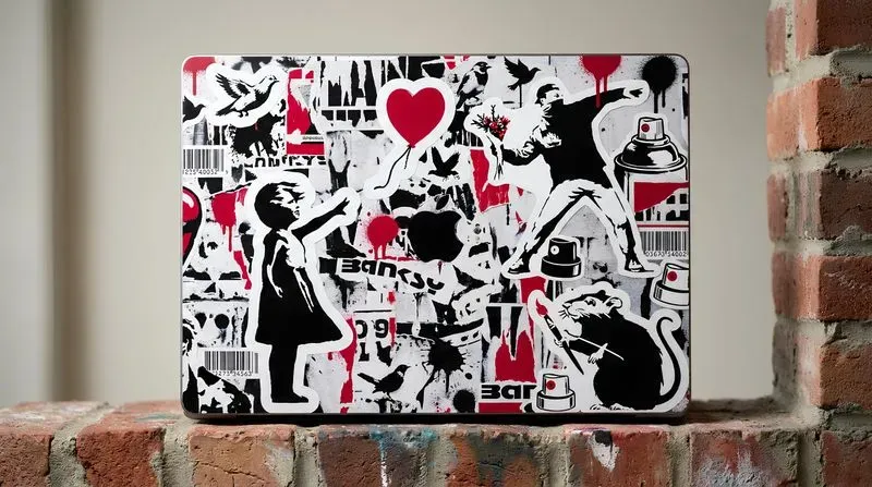 Sticker Bomb Laptop Photography