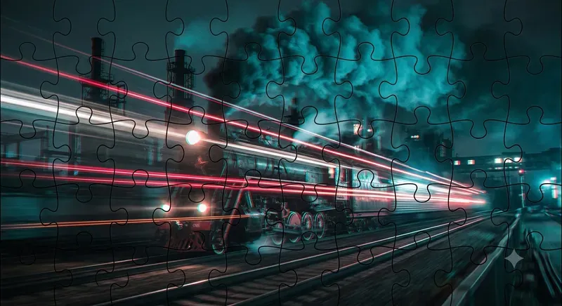 Kinetic Puzzle Motion Blur Art