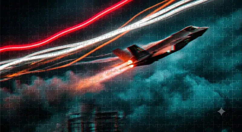 Kinetic Puzzle Motion Blur Art