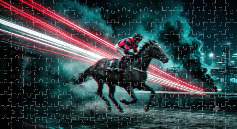 Kinetic Puzzle Motion Blur Art