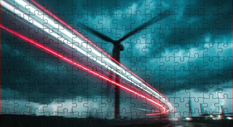 Kinetic Puzzle Motion Blur Art
