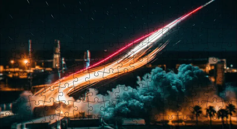 Kinetic Puzzle Motion Blur Art