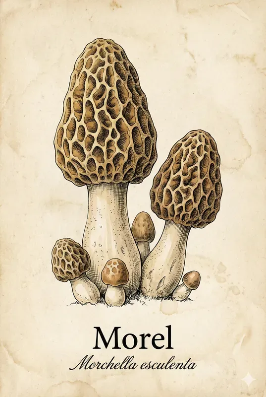 Vintage Botanical Mushroom Premium Logos