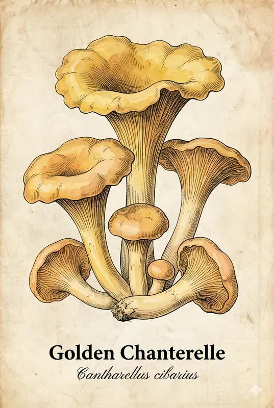Vintage Botanical Mushroom Premium Logos