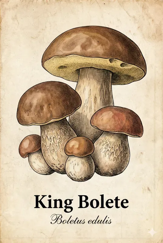 Vintage Botanical Mushroom Premium Logos