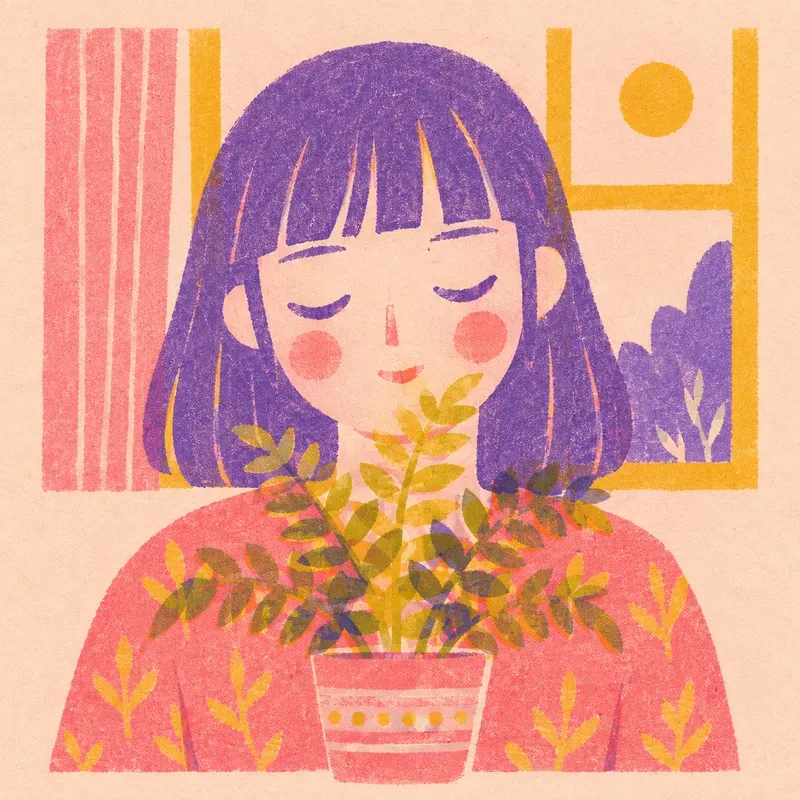 Risograph Plant Illustrations
