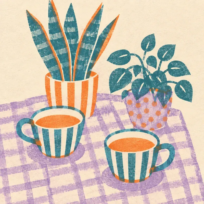 Risograph Plant Illustrations
