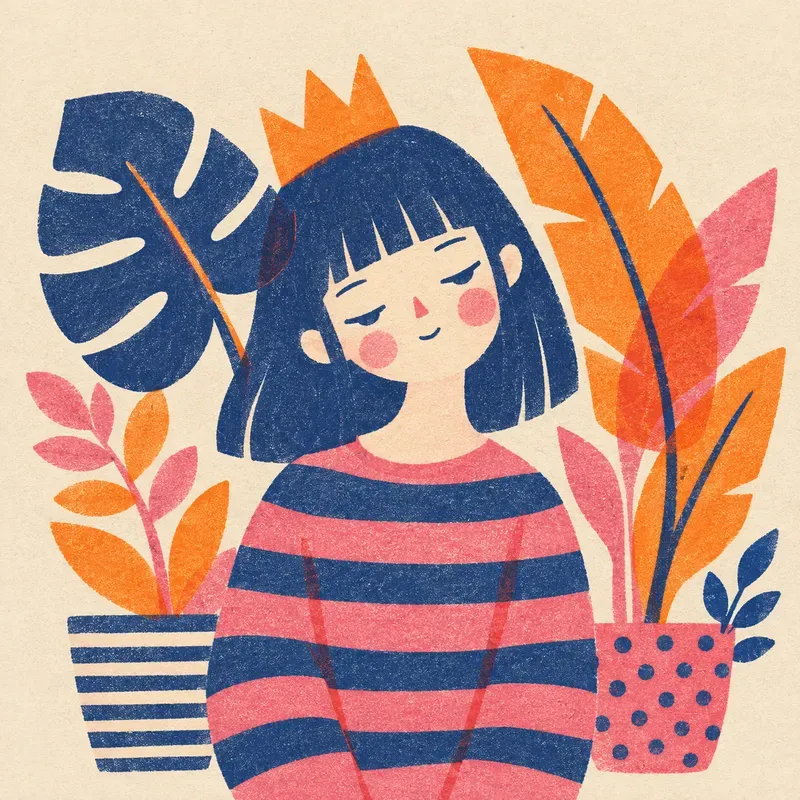 Risograph Plant Illustrations