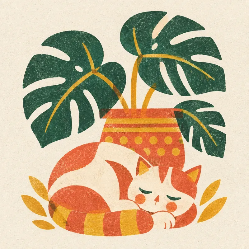 Risograph Plant Illustrations