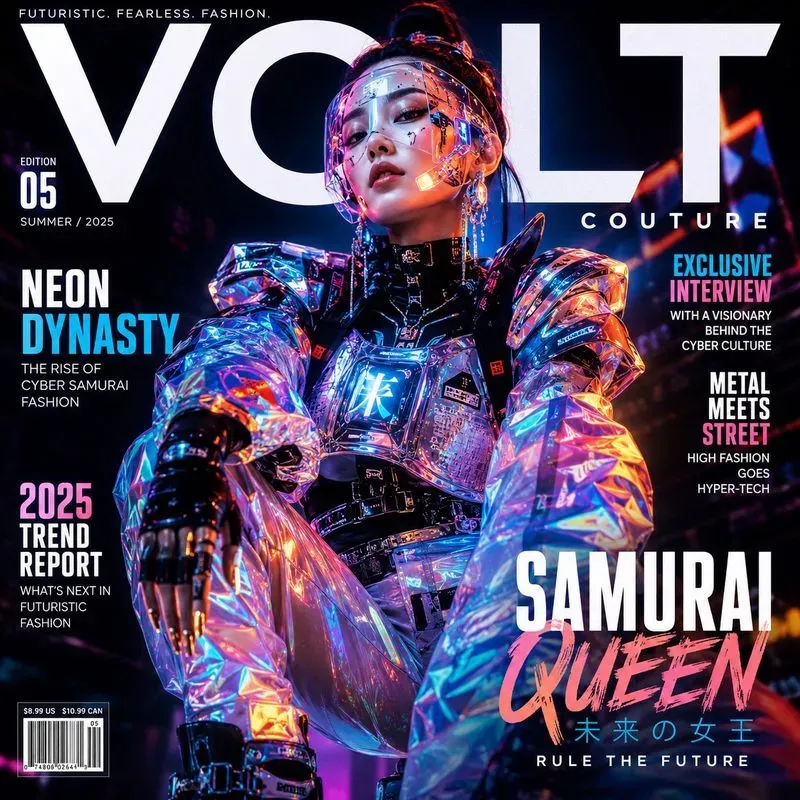Neon Cyberpunk Fashion Covers