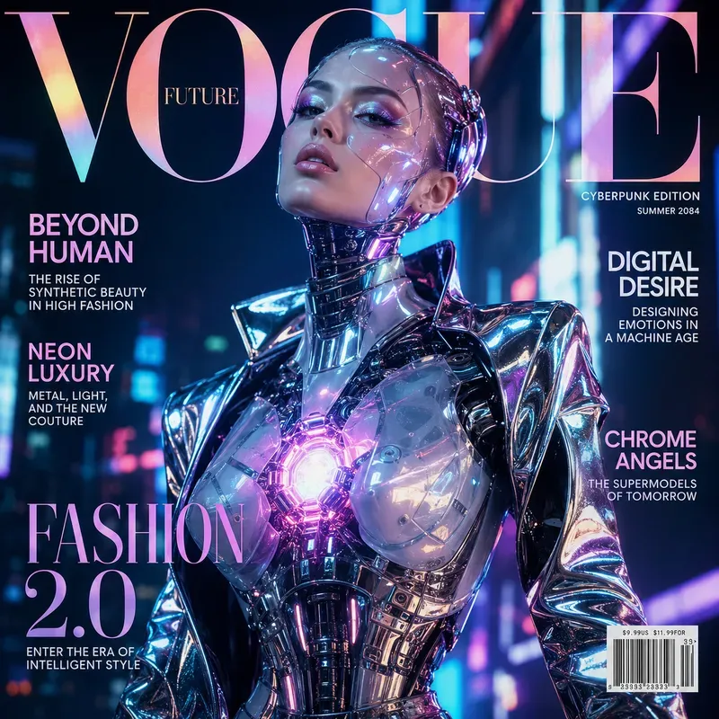 Neon Cyberpunk Fashion Covers