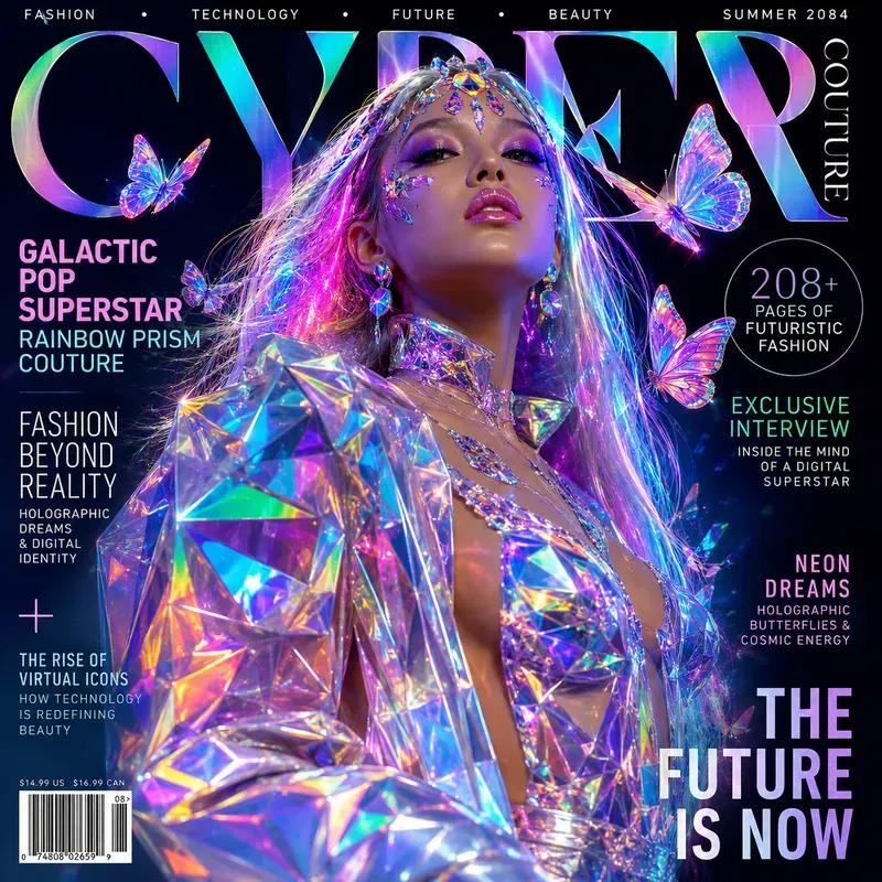 Neon Cyberpunk Fashion Covers