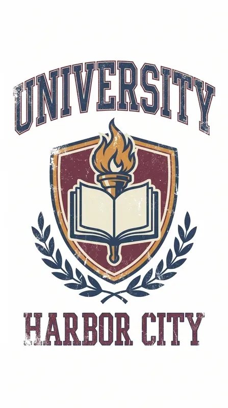 Vertical Vintage College Logos