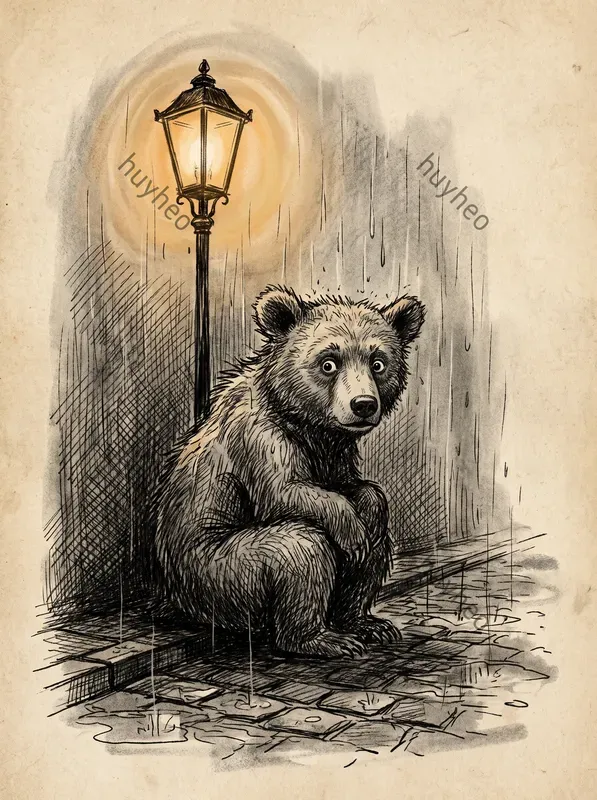 Scruffy Ink Sketch Moody Art