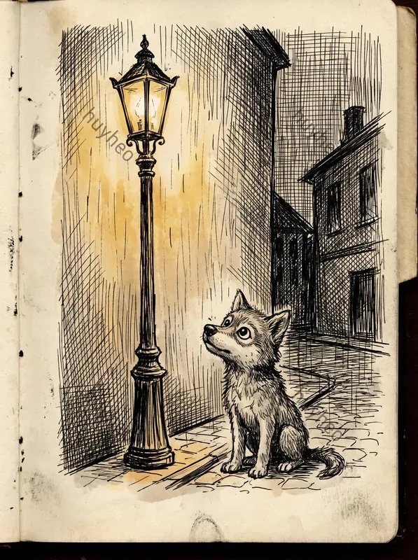 Scruffy Ink Sketch Moody Art