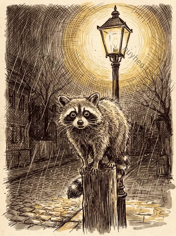 Scruffy Ink Sketch Moody Art