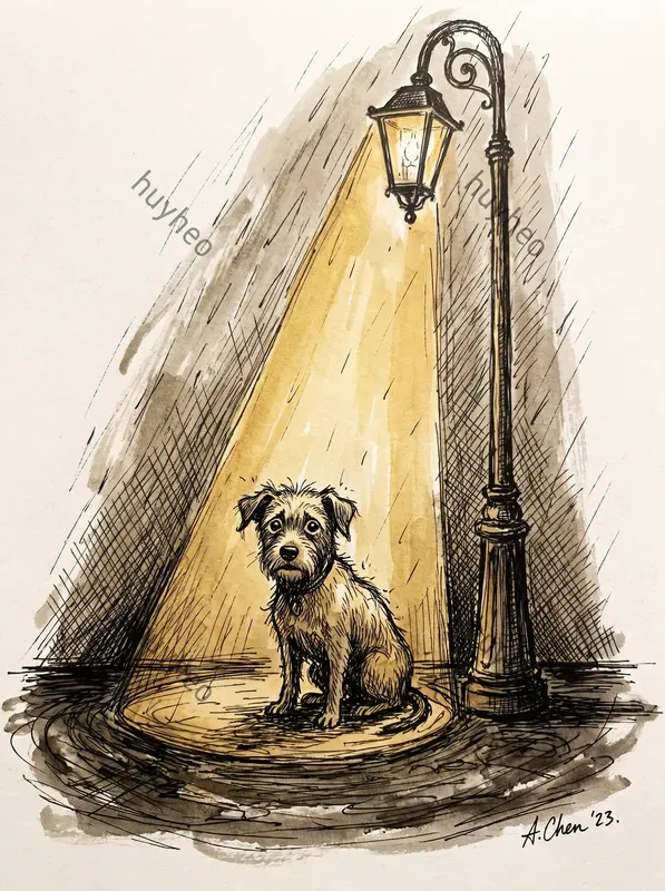 Scruffy Ink Sketch Moody Art