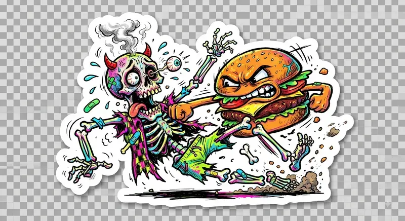 Hilarious Chaos Skeleton Sticker Packs