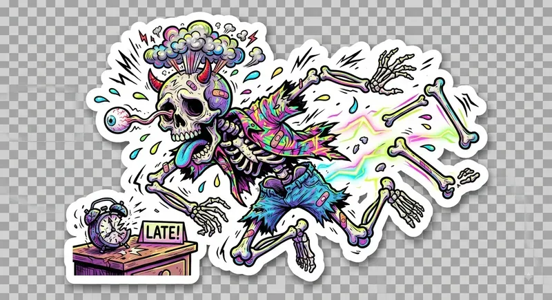 Hilarious Chaos Skeleton Sticker Packs