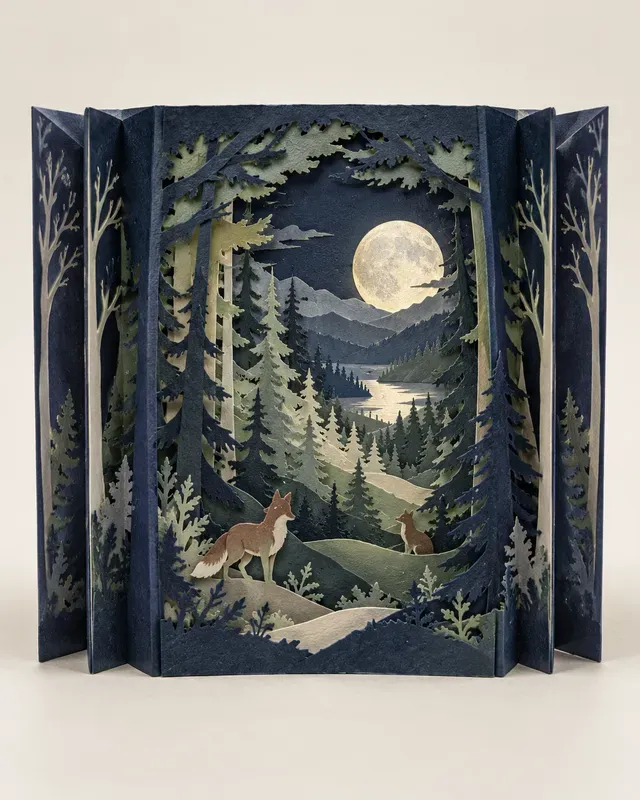 Accordion Paper Tunnel Scenes