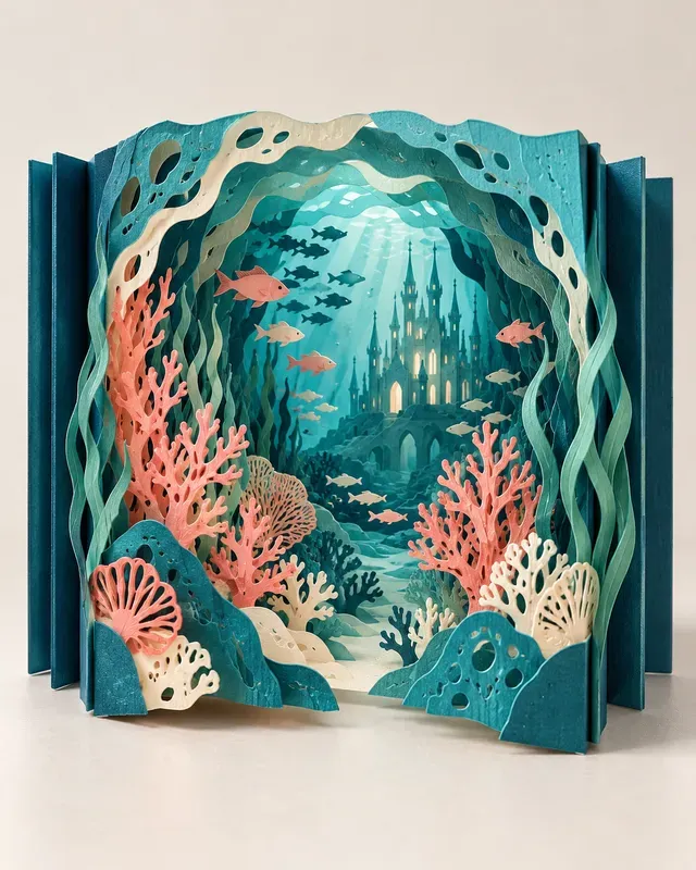 Accordion Paper Tunnel Scenes