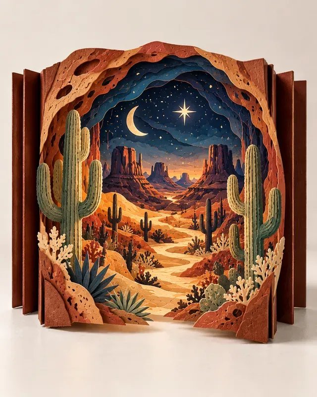 Accordion Paper Tunnel Scenes