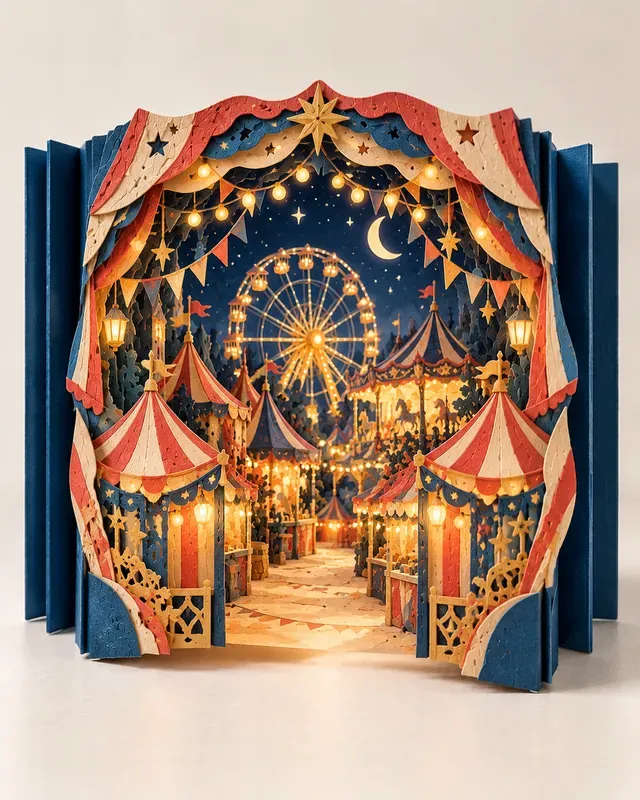 Accordion Paper Tunnel Scenes
