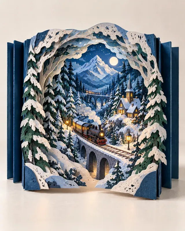 Accordion Paper Tunnel Scenes