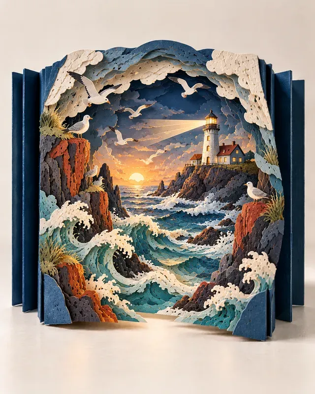 Accordion Paper Tunnel Scenes