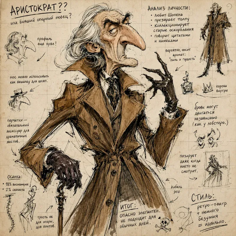 Grotesque Fashion Caricatures