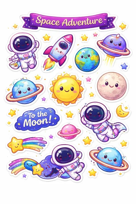 Cute Kawaii Sticker Sheet Generator