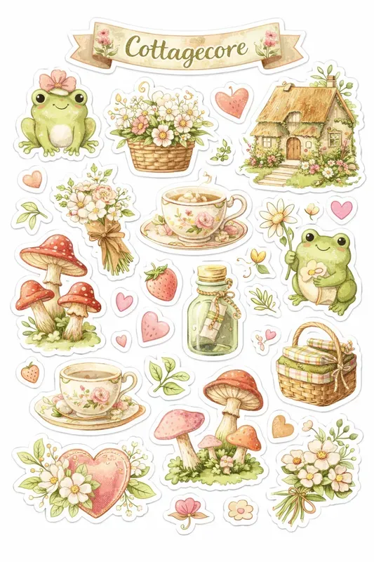 Cute Kawaii Sticker Sheet Generator