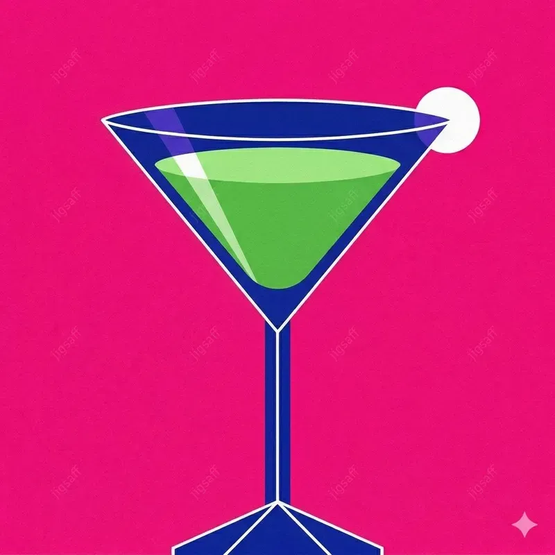Minimalist Popart Cocktail Illustrations